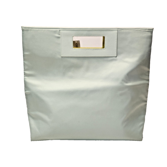 New! Clinique Teal Yellow Large 15" Reusable Shopping Tote Beach Bag - Picture 2 of 3